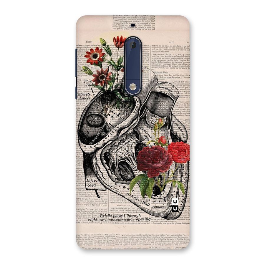 Heart Newspaper Back Case for Nokia 5