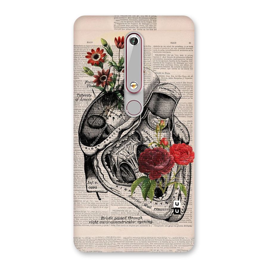 Heart Newspaper Back Case for Nokia 6.1