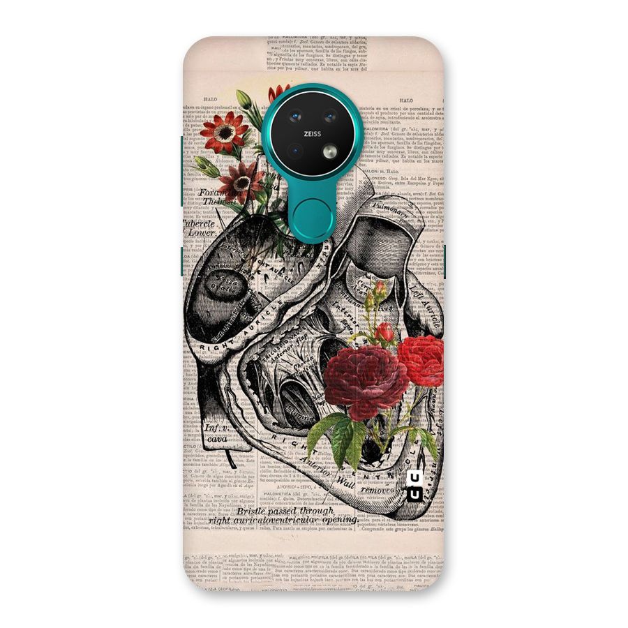 Heart Newspaper Back Case for Nokia 7.2