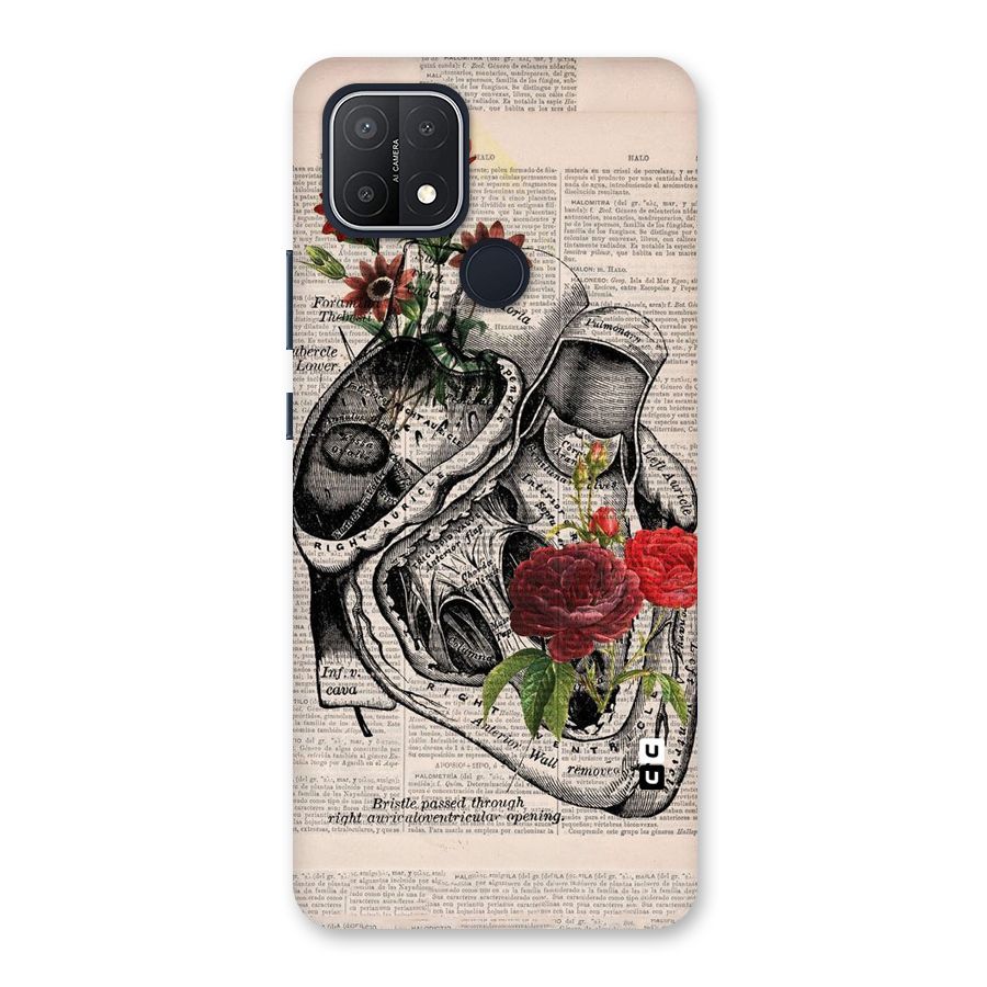 Heart Newspaper Back Case for Oppo A15
