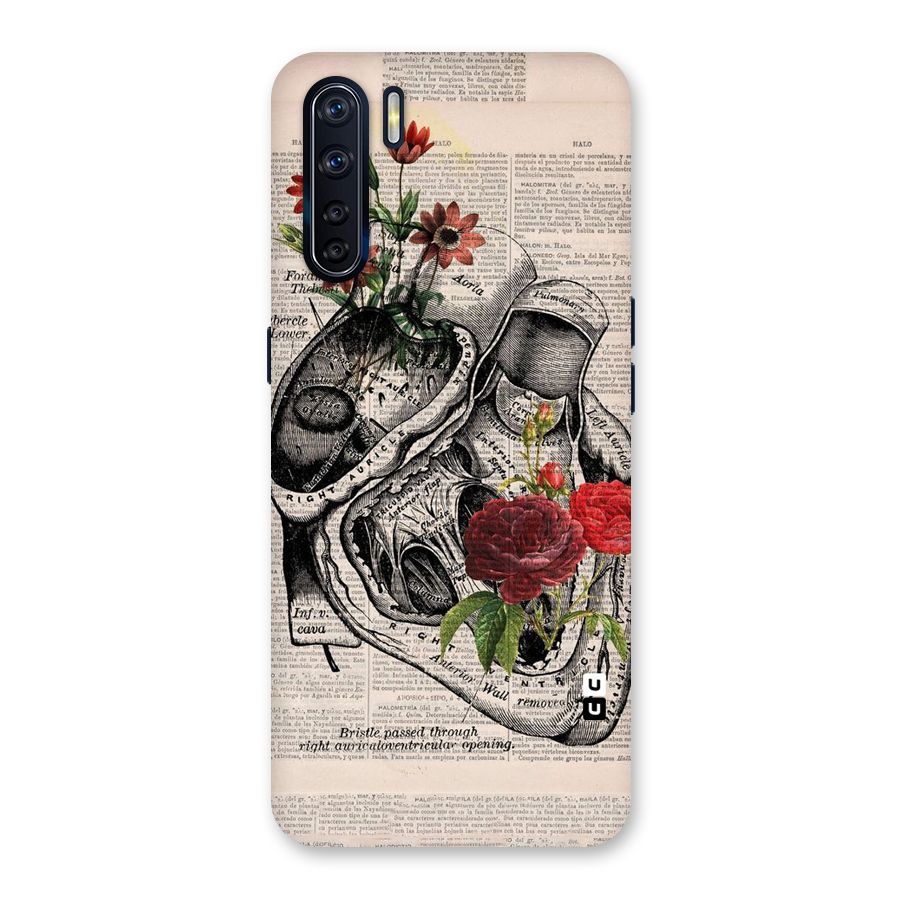 Heart Newspaper Back Case for Oppo F15