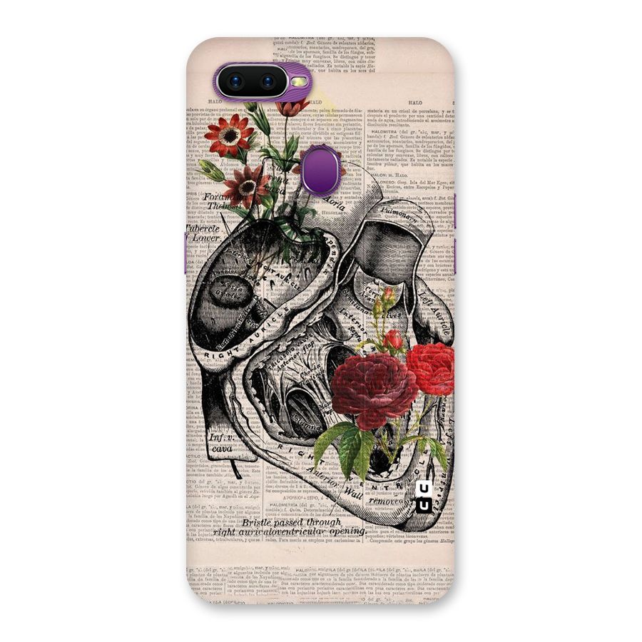 Heart Newspaper Back Case for Oppo F9