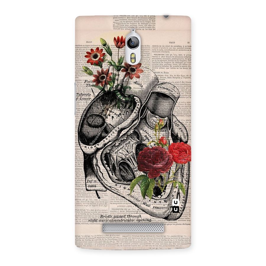 Heart Newspaper Back Case for Oppo Find 7