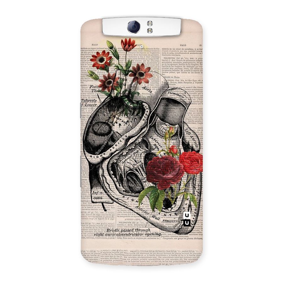 Heart Newspaper Back Case for Oppo N1