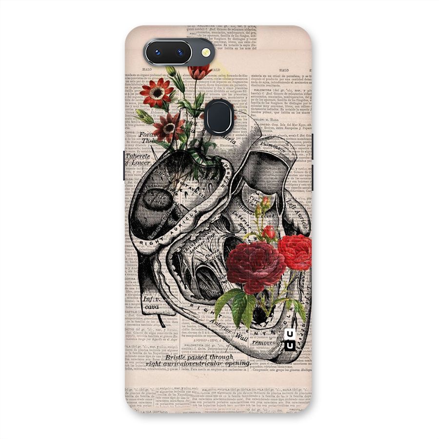 Heart Newspaper Back Case for Oppo Realme 2