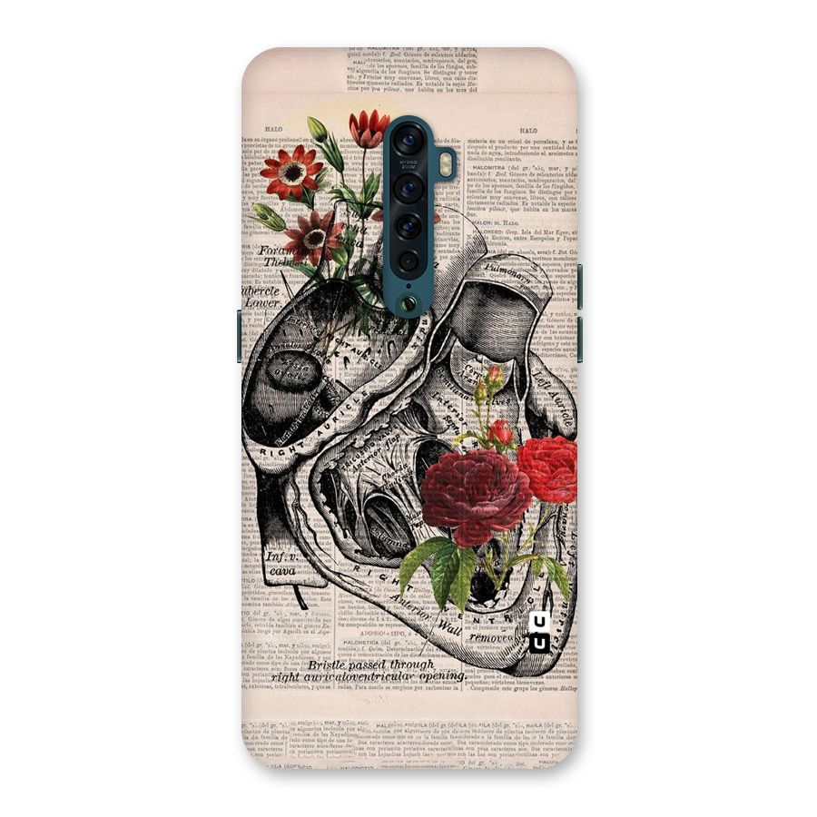 Heart Newspaper Back Case for Oppo Reno2