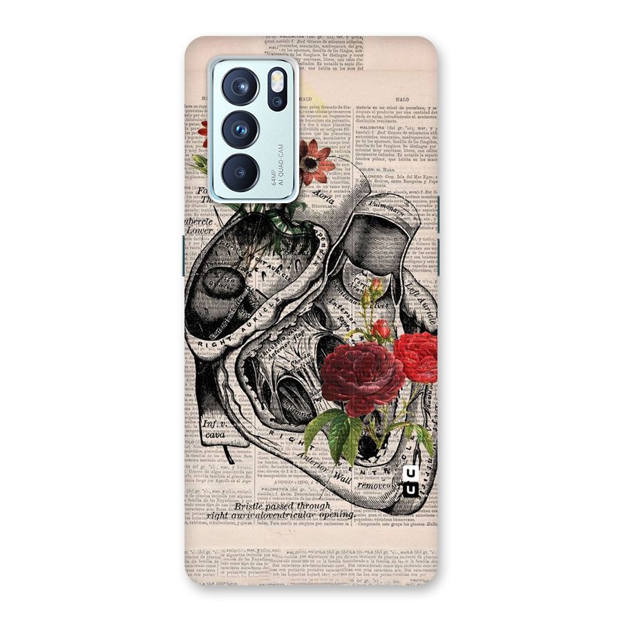 Heart Newspaper Back Case for Oppo Reno6 Pro 5G