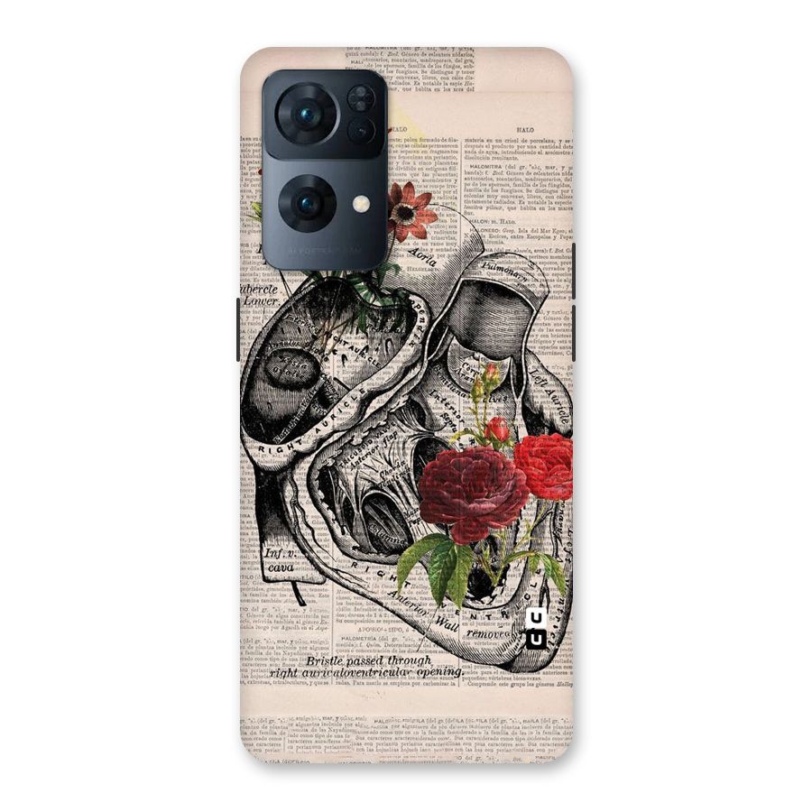 Heart Newspaper Back Case for Oppo Reno7 Pro 5G