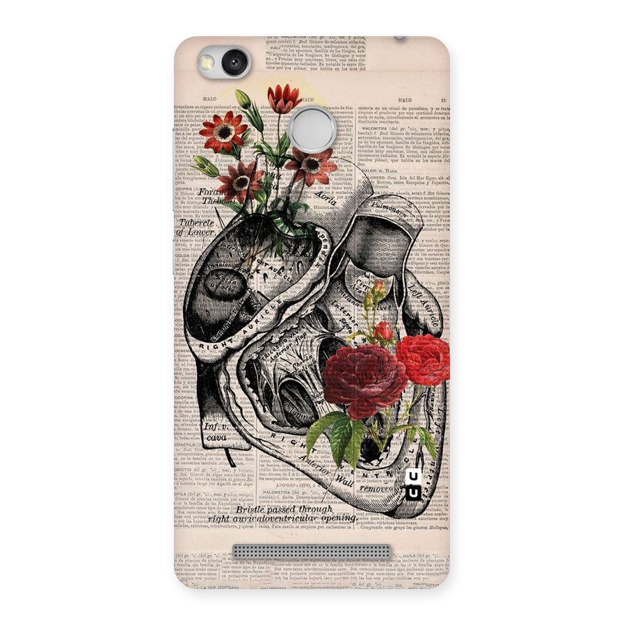 Heart Newspaper Back Case for Redmi 3S Prime