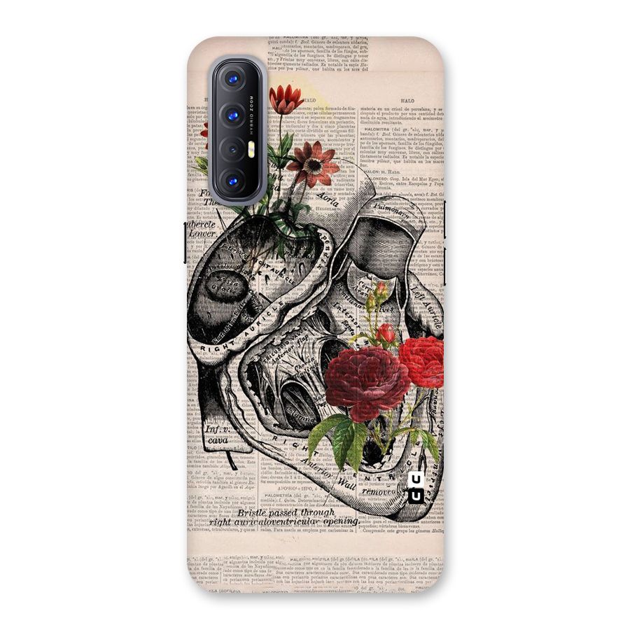 Heart Newspaper Back Case for Reno3 Pro
