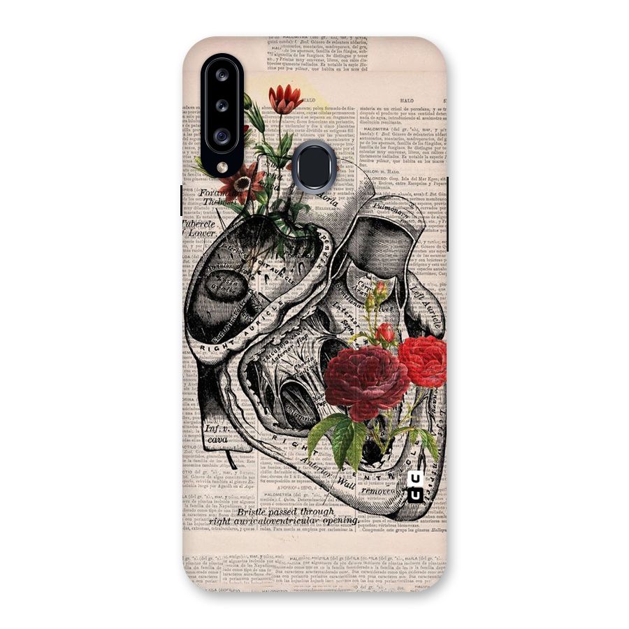 Heart Newspaper Back Case for Samsung Galaxy A20s
