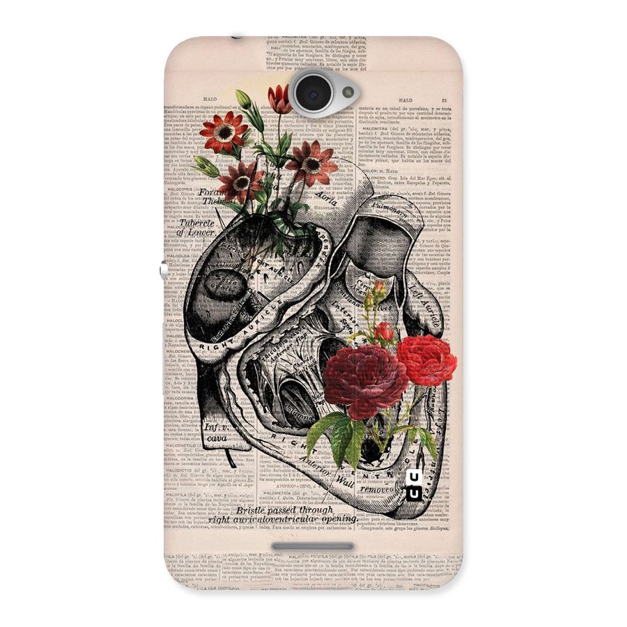Heart Newspaper Back Case for Sony Xperia E4