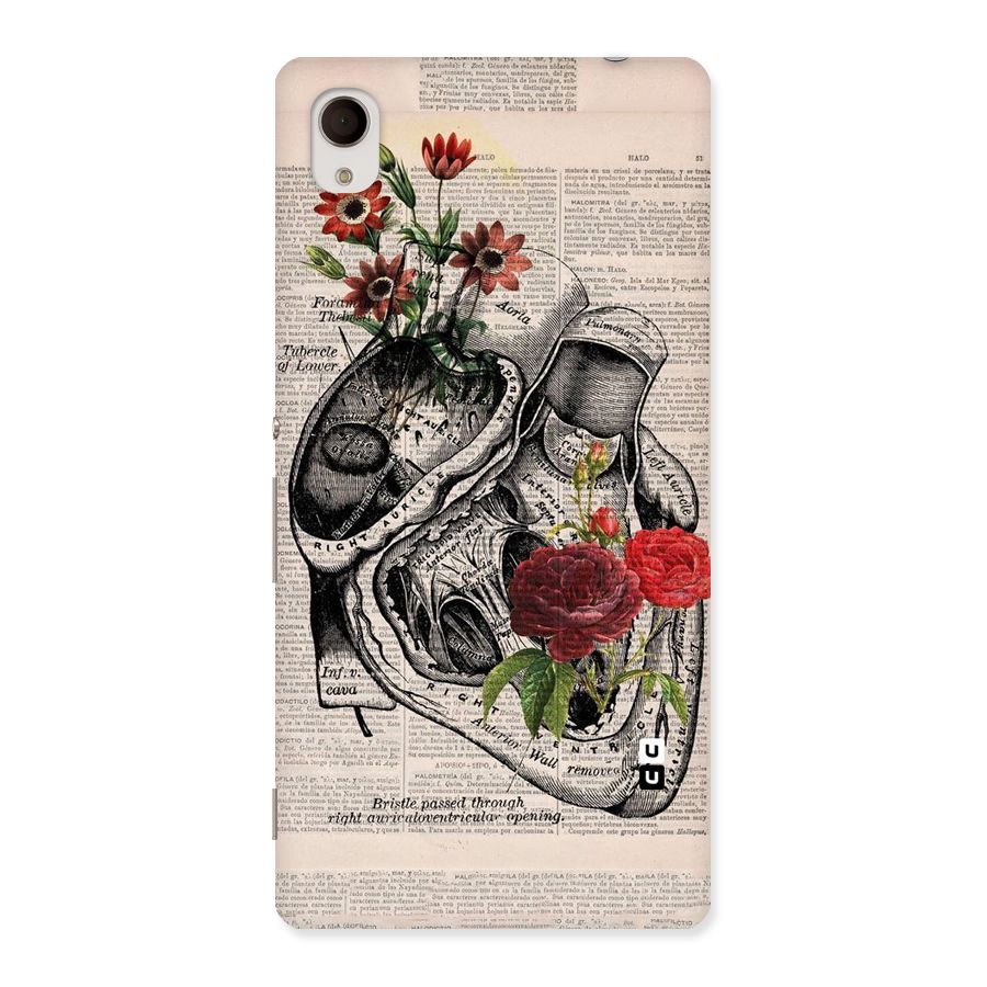 Heart Newspaper Back Case for Sony Xperia M4
