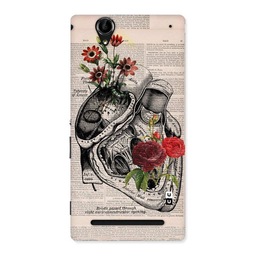 Heart Newspaper Back Case for Sony Xperia T2