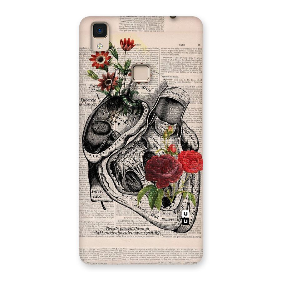 Heart Newspaper Back Case for V3 Max
