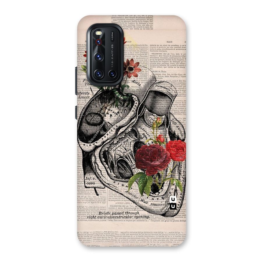 Heart Newspaper Back Case for Vivo V19