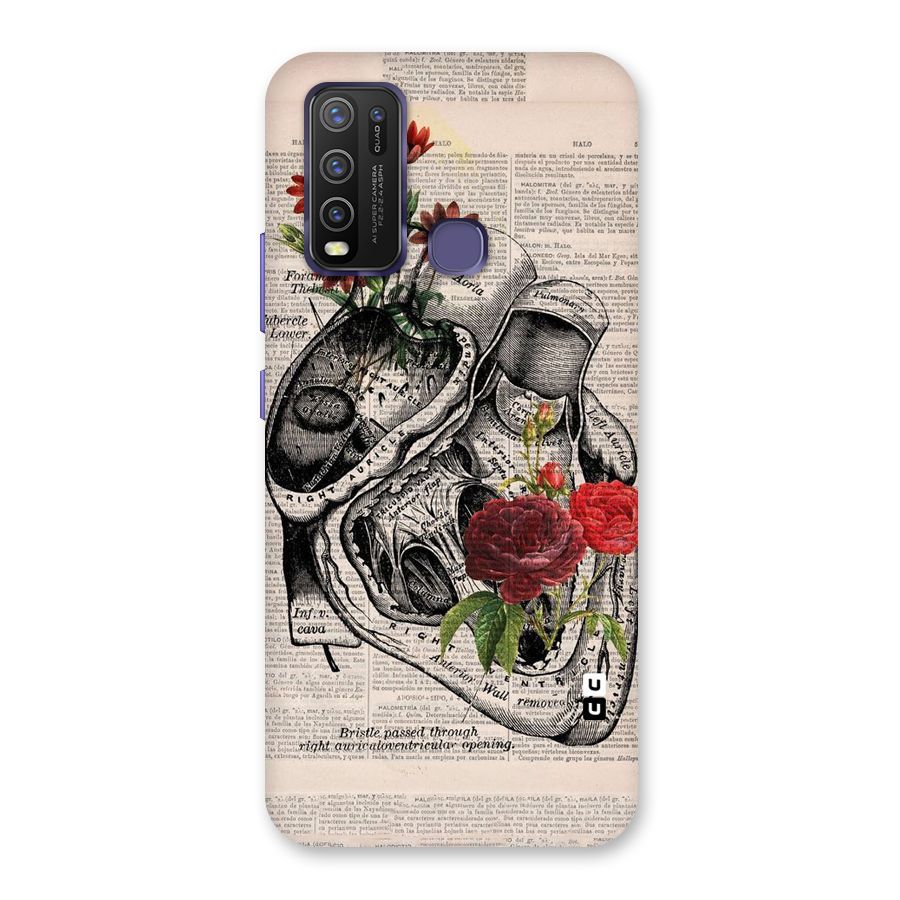 Heart Newspaper Back Case for Vivo Y50