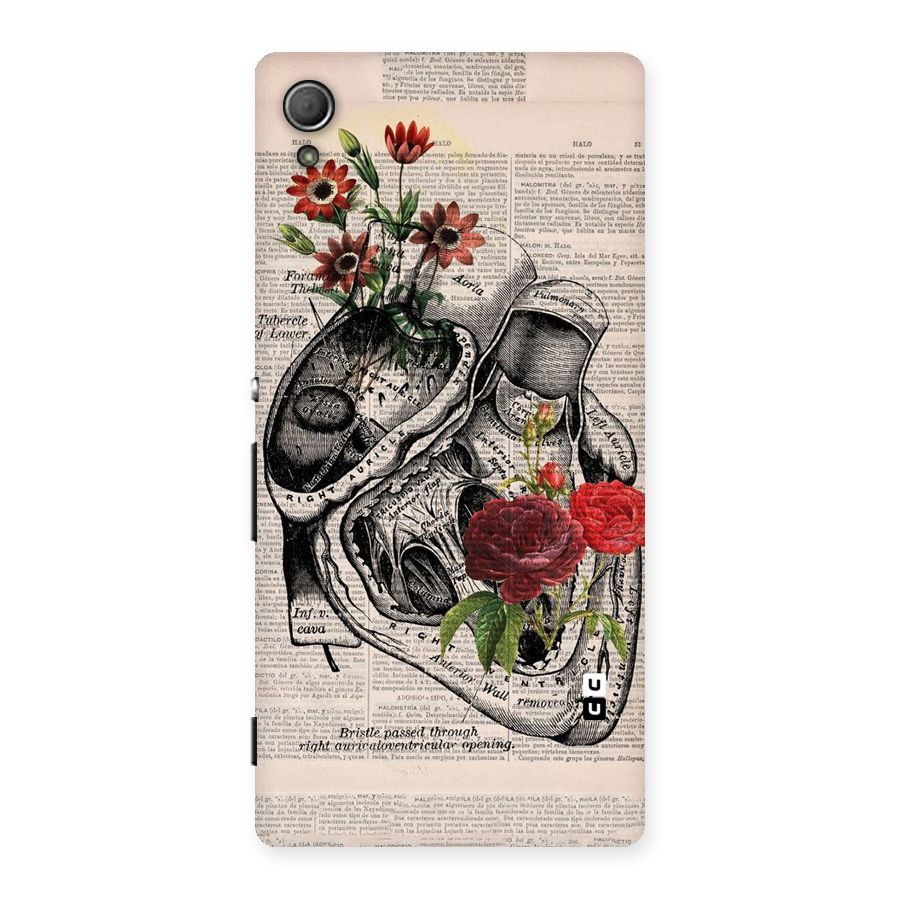 Heart Newspaper Back Case for Xperia Z4