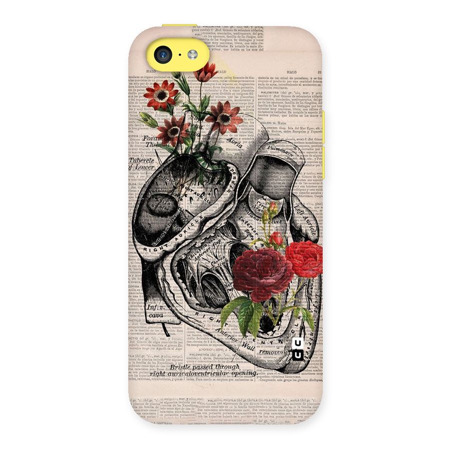 Heart Newspaper Back Case for iPhone 5C
