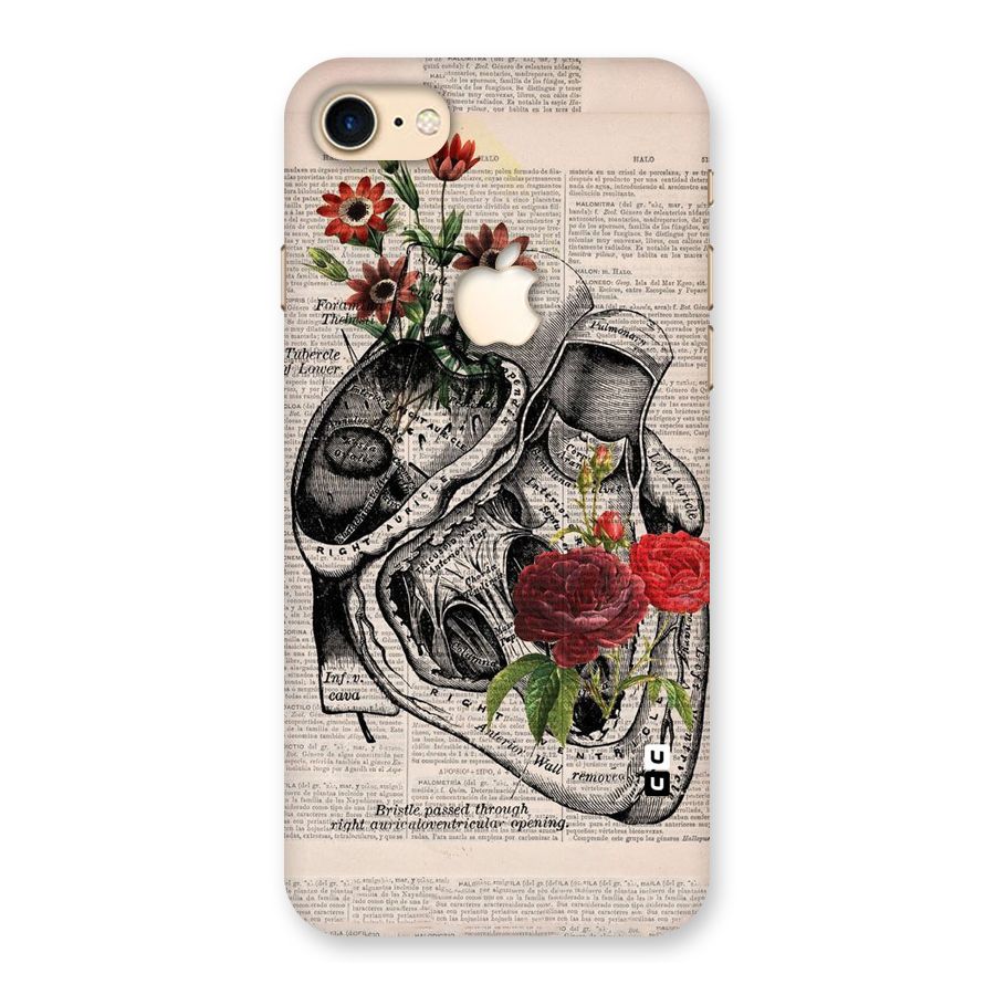 Heart Newspaper Back Case for iPhone 7 Apple Cut