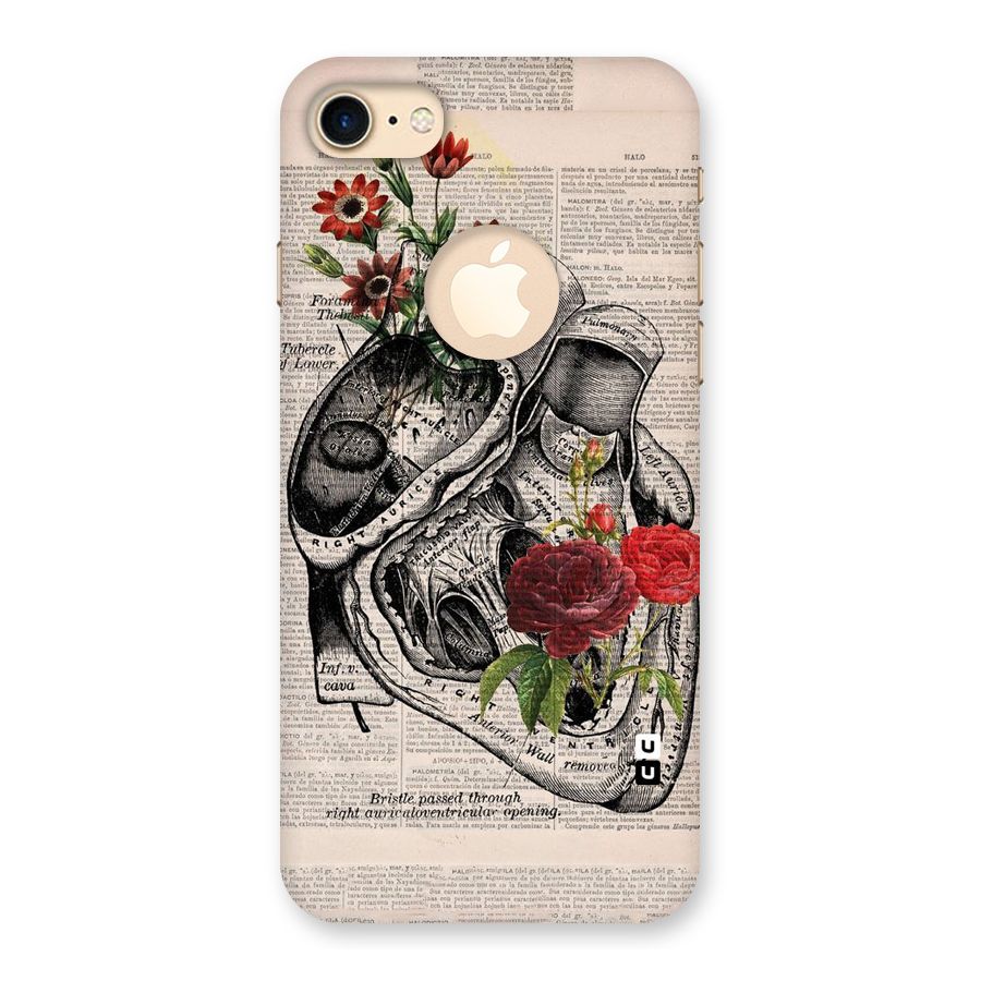 Heart Newspaper Back Case for iPhone 7 Logo Cut