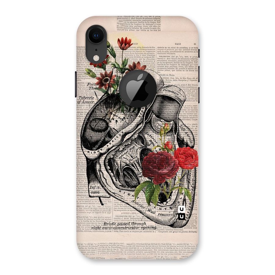 Heart Newspaper Back Case for iPhone XR Logo Cut