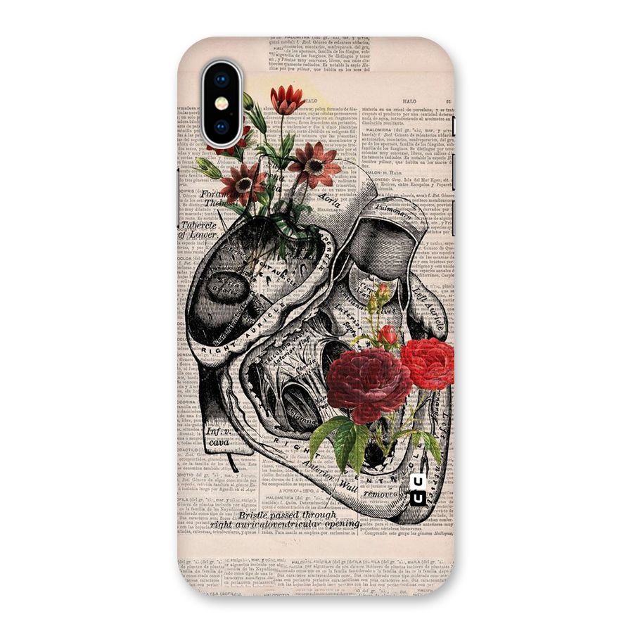Heart Newspaper Back Case for iPhone XS