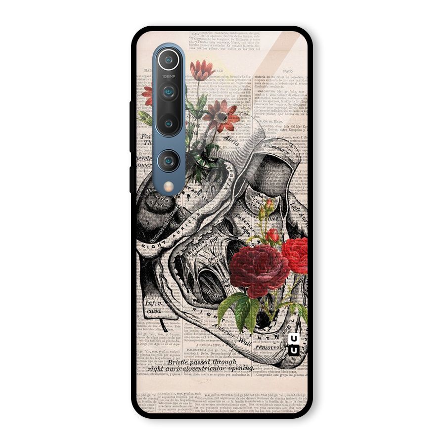 Heart Newspaper Glass Back Case for Mi 10