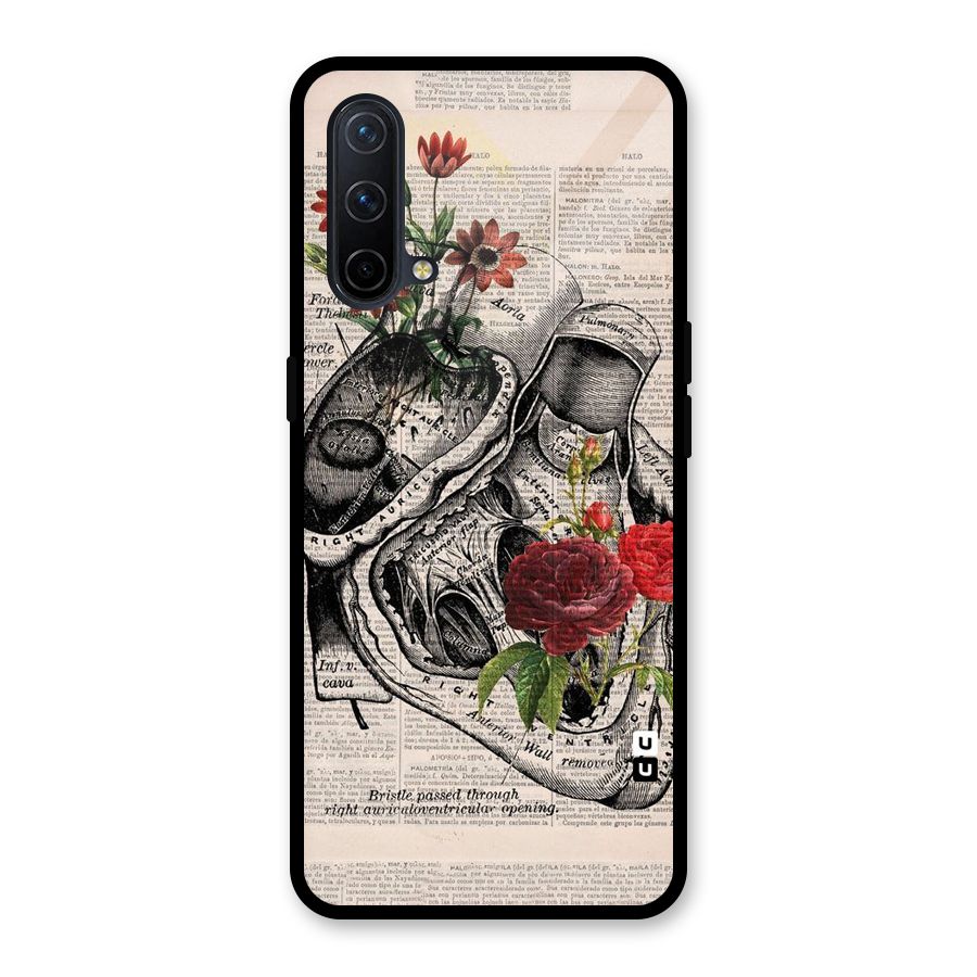 Heart Newspaper Glass Back Case for OnePlus Nord CE 5G
