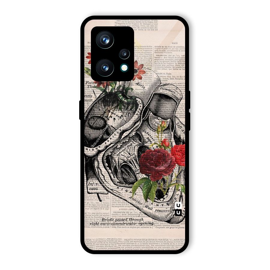 Heart Newspaper Glass Back Case for Realme 9 Pro Plus 5G