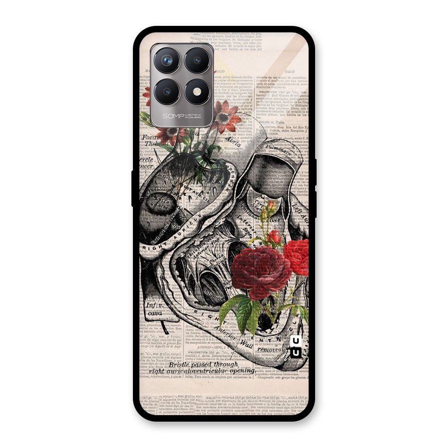 Heart Newspaper Glass Back Case for Realme Narzo 50