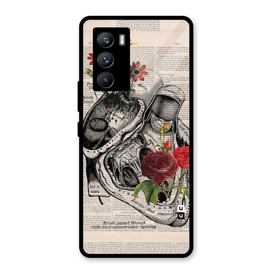 Heart Newspaper Glass Back Case for Vivo iQOO 9 SE
