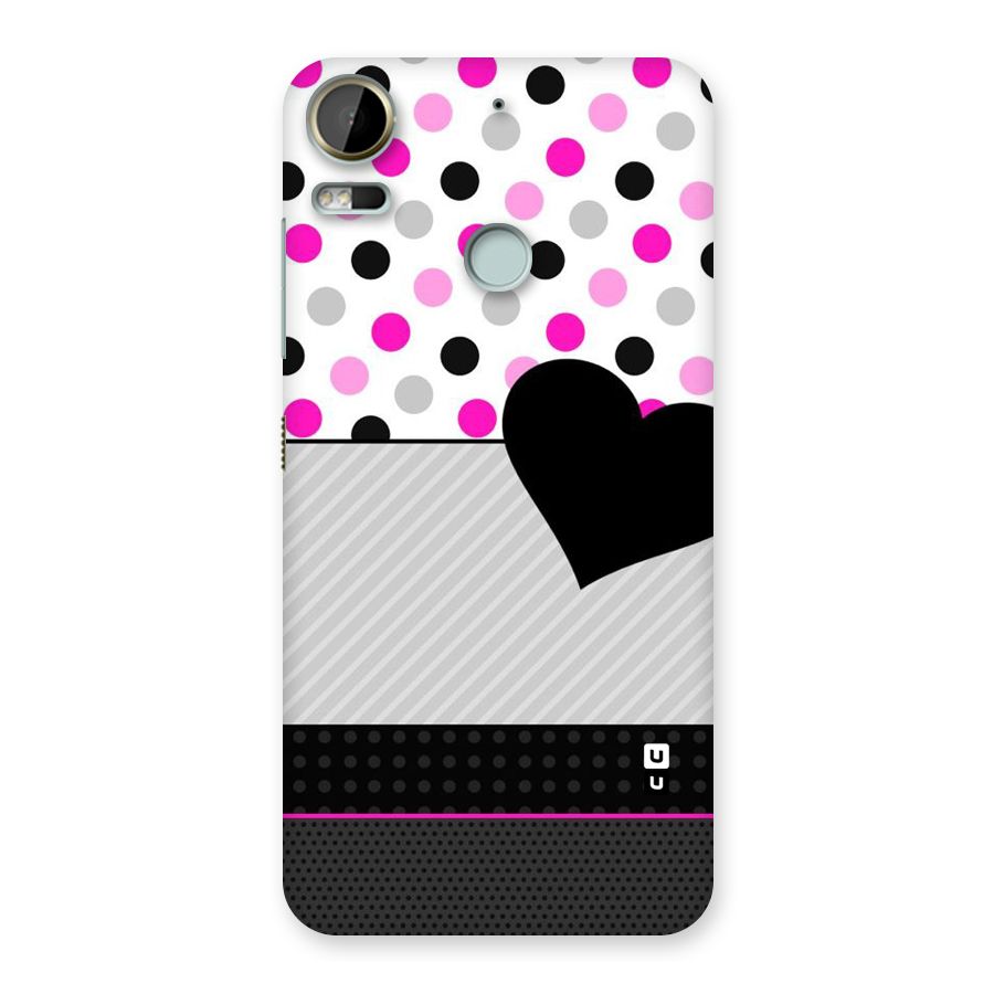 Heart Polka Stripes Back Case for Desire 10 Pro