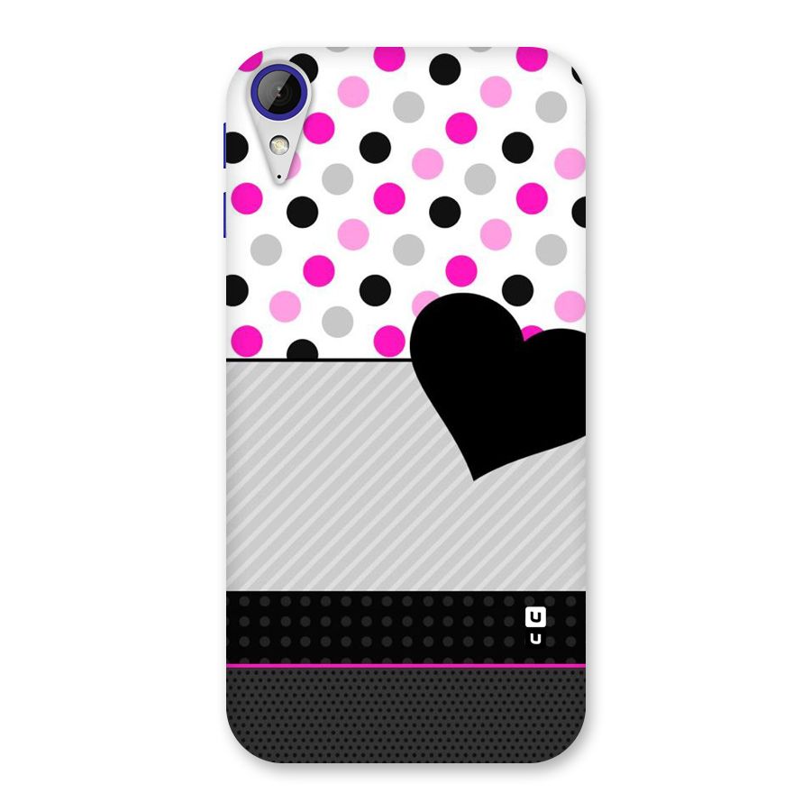 Heart Polka Stripes Back Case for Desire 830