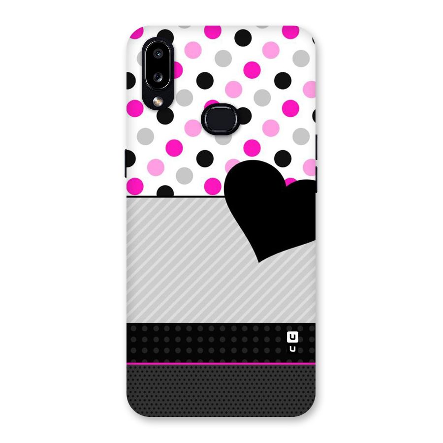 Heart Polka Stripes Back Case for Galaxy A10s