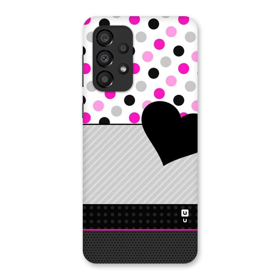 Heart Polka Stripes Back Case for Galaxy A33 5G