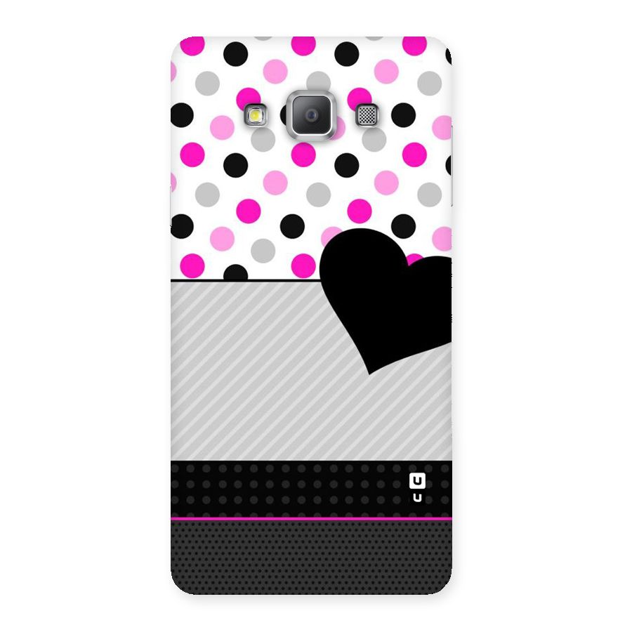Heart Polka Stripes Back Case for Galaxy A7
