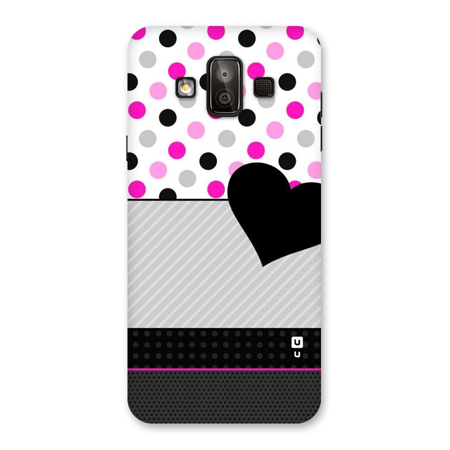 Heart Polka Stripes Back Case for Galaxy J7 Duo