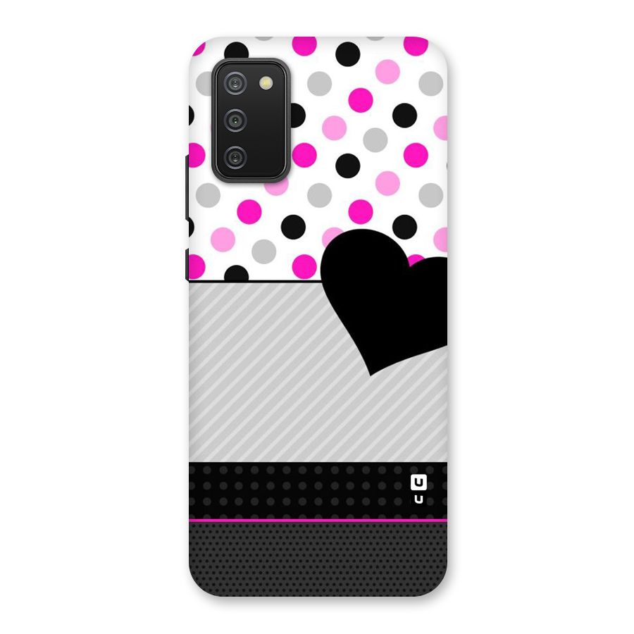 Heart Polka Stripes Back Case for Galaxy M02s