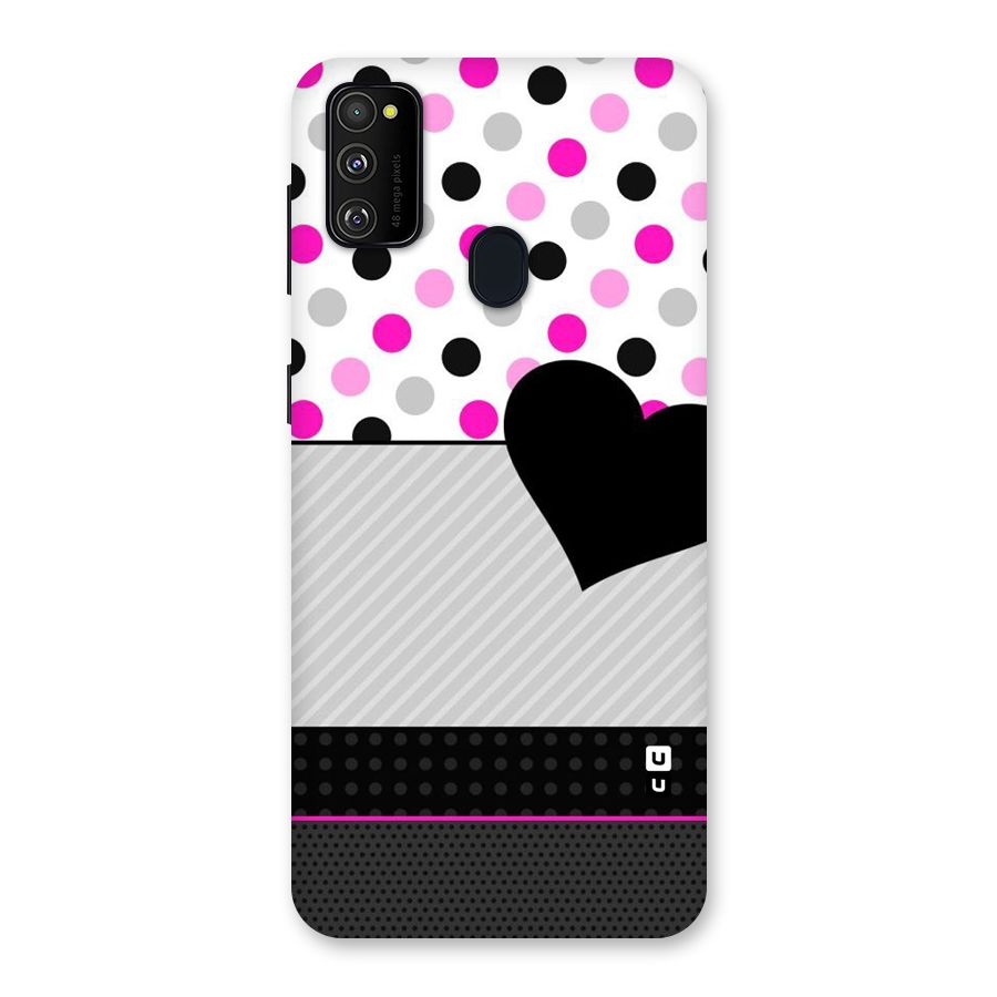 Heart Polka Stripes Back Case for Galaxy M30s