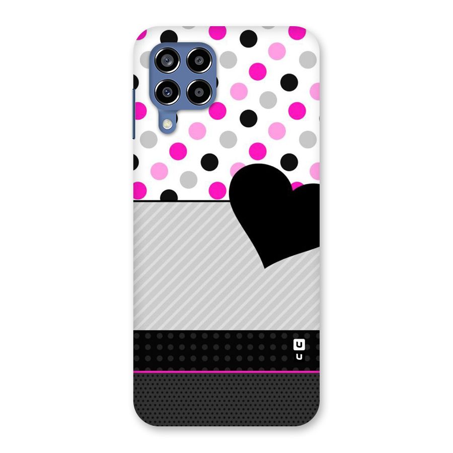 Heart Polka Stripes Back Case for Galaxy M53 5G