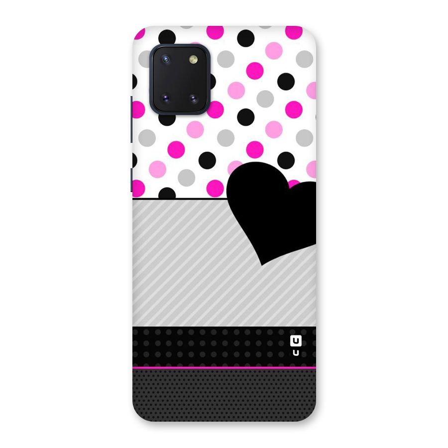 Heart Polka Stripes Back Case for Galaxy Note 10 Lite