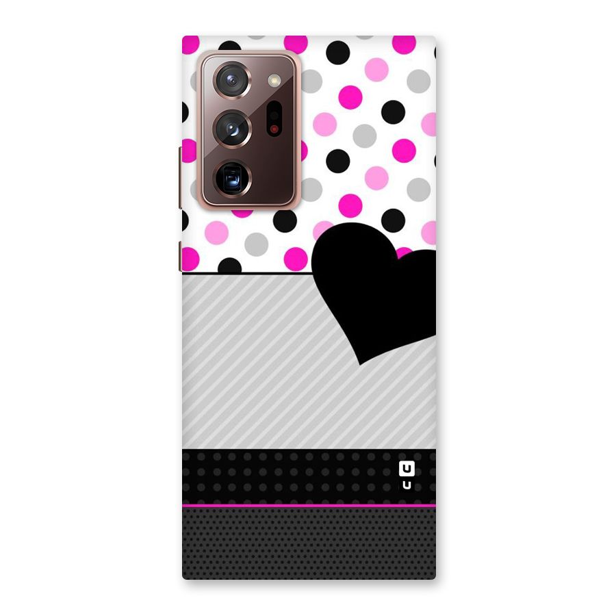 Heart Polka Stripes Back Case for Galaxy Note 20 Ultra