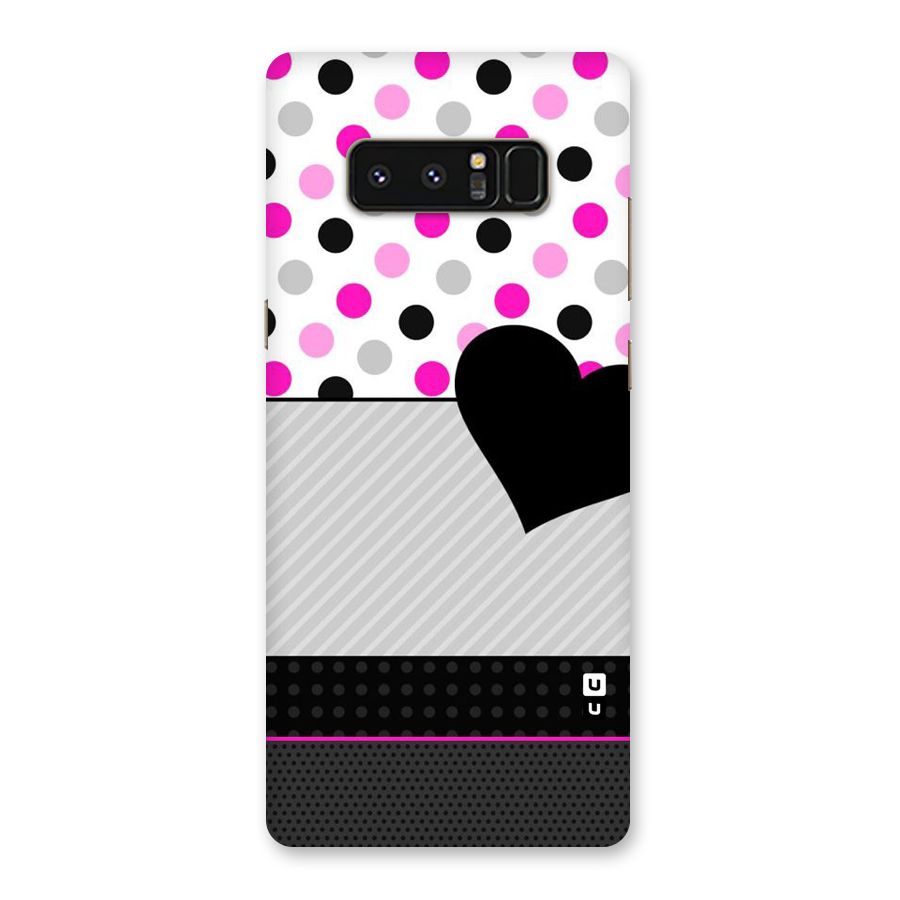 Heart Polka Stripes Back Case for Galaxy Note 8