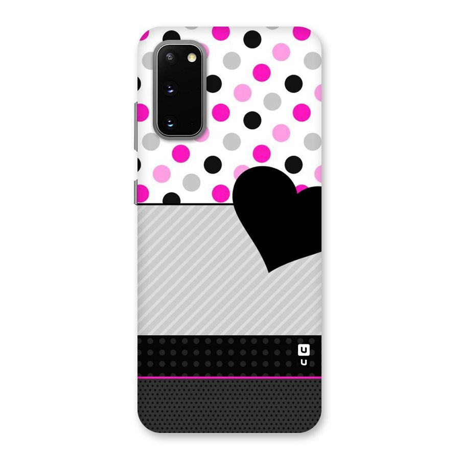 Heart Polka Stripes Back Case for Galaxy S20