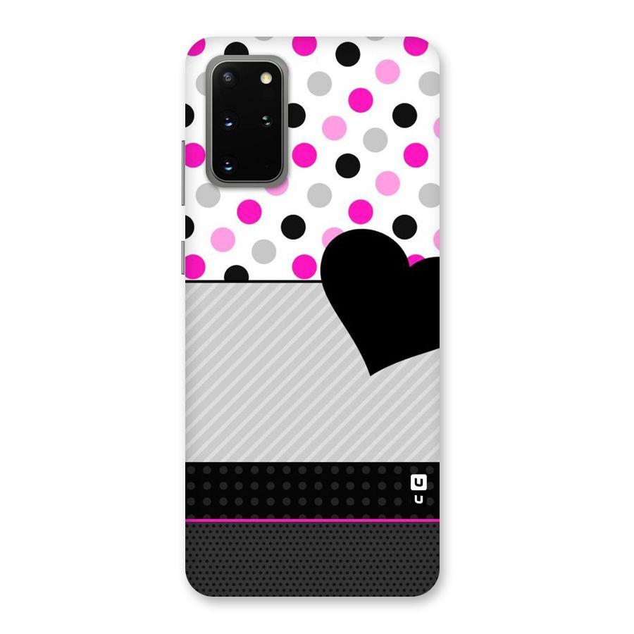 Heart Polka Stripes Back Case for Galaxy S20 Plus