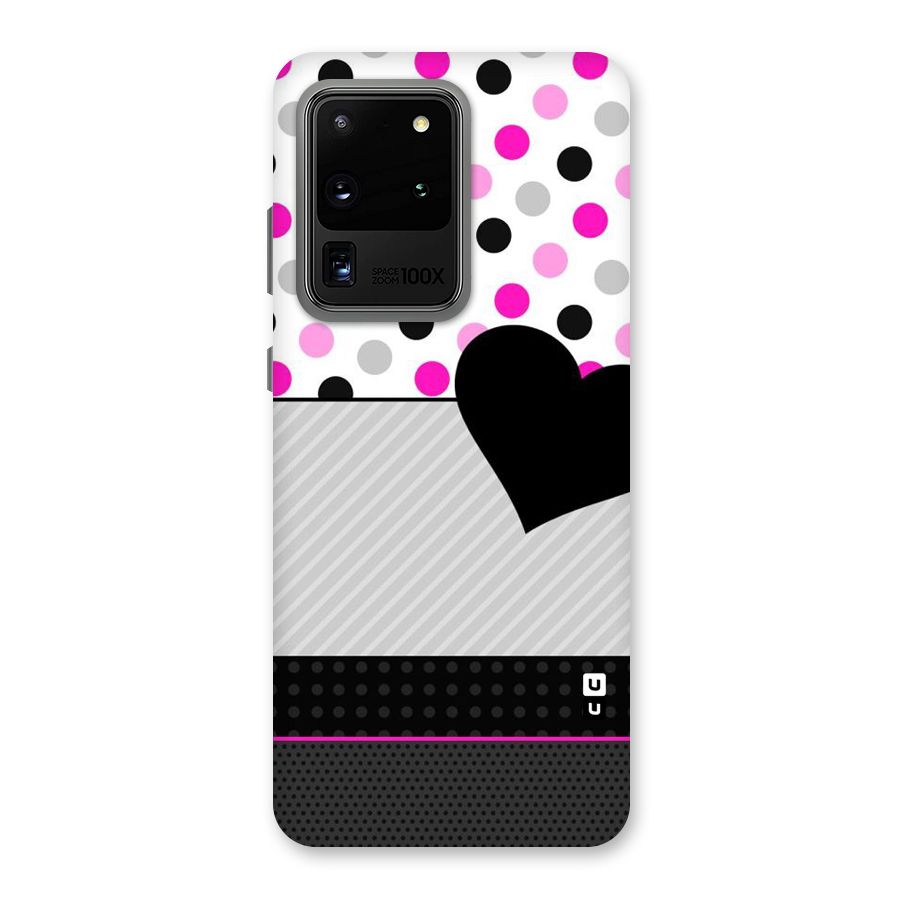 Heart Polka Stripes Back Case for Galaxy S20 Ultra