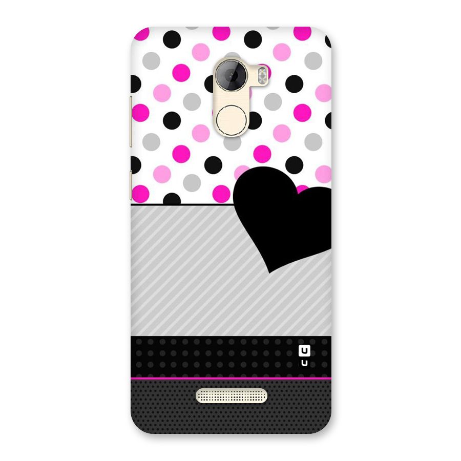 Heart Polka Stripes Back Case for Gionee A1 LIte