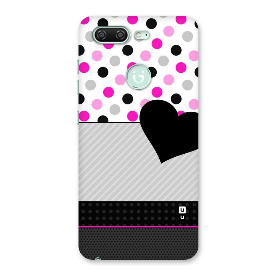 Heart Polka Stripes Back Case for Gionee S10