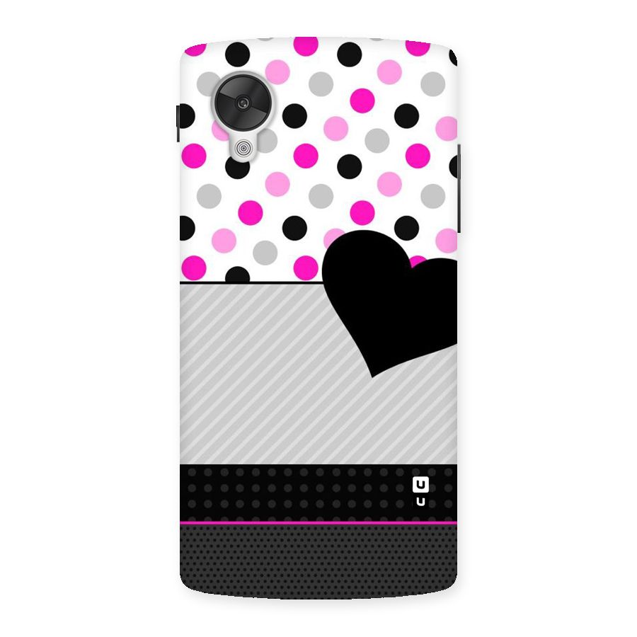 Heart Polka Stripes Back Case for Google Nexsus 5